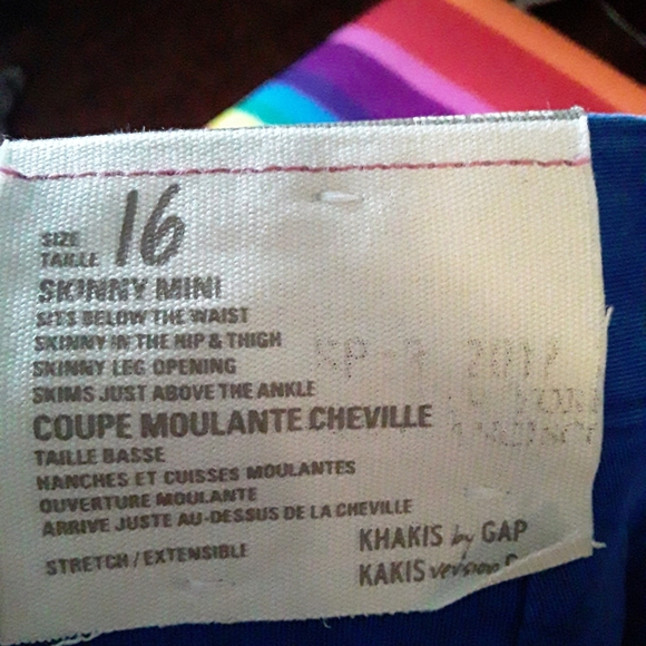 GAP New Womens Plus sz16 Skinny Blue Khaki Pants - Picture 10 of 16